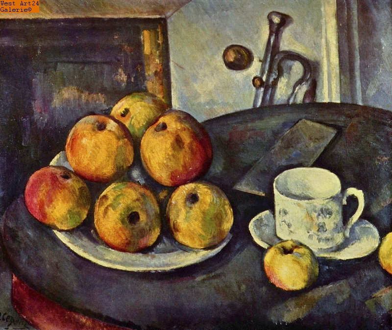 Stilleben mit Äpfeln nach Cézanne Gemäldeimitation